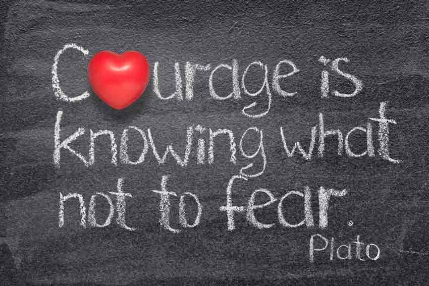 Courage is knowing what not to fear